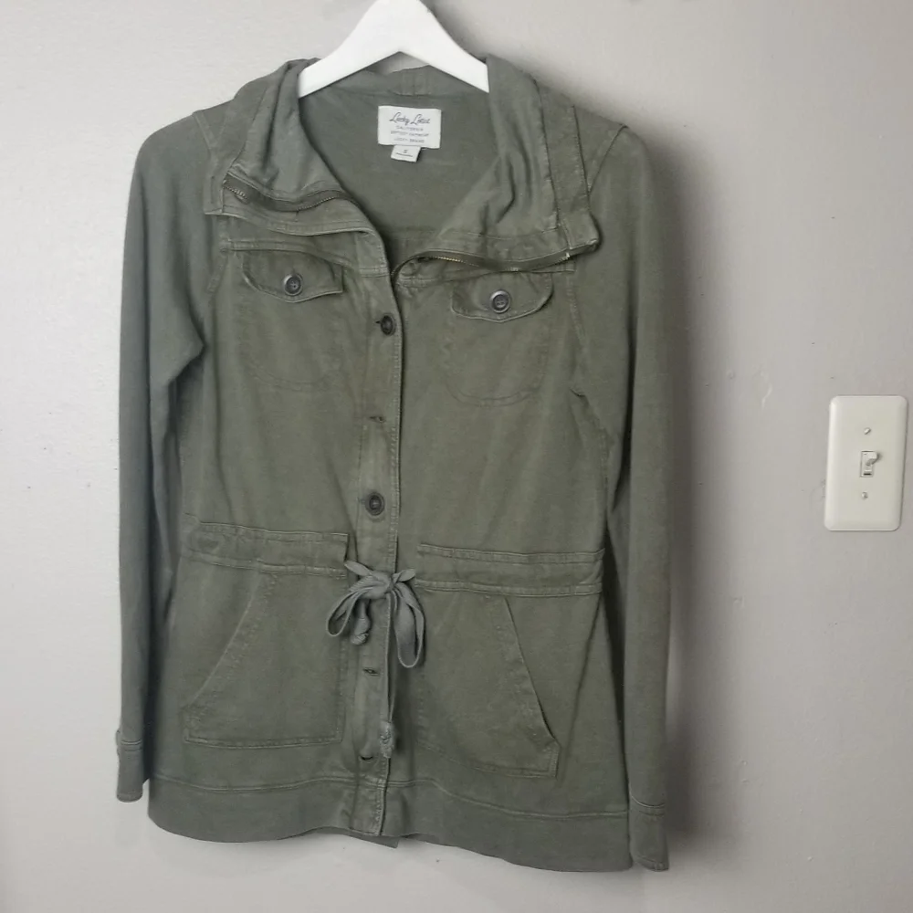 Lucky Brand knitted cargo style jacket si…